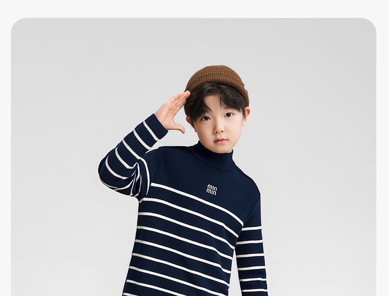 Zuo Xi Boys' Base Layer Sweater Big Kids Autumn Winter 2025 New Children's Half Turtleneck Knitwear Boys Gray 150cm 40