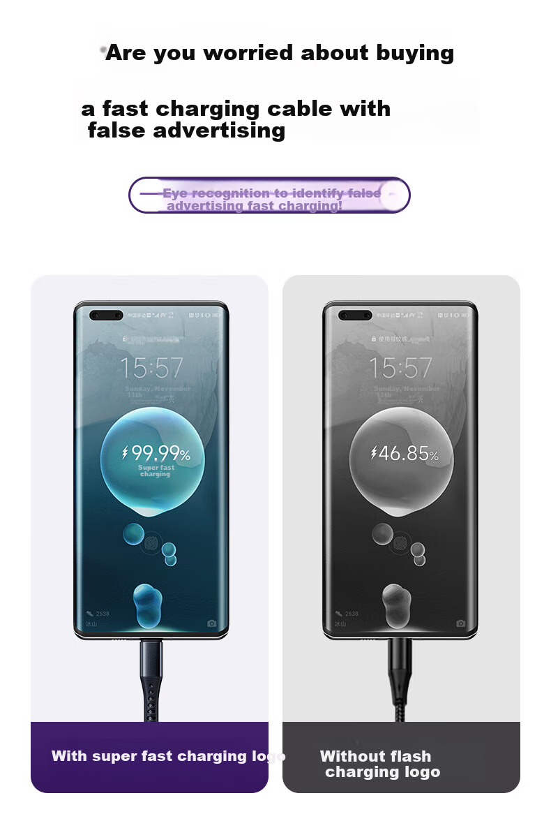 KOVOL [Core Upgrade] Data Cable Three-In 5A Fast Charging 88W Compatible with Huawei, Xiaomi, Type-C Android Phones Charging Cable for Apple 14/Oppo/iPhone One-To 3