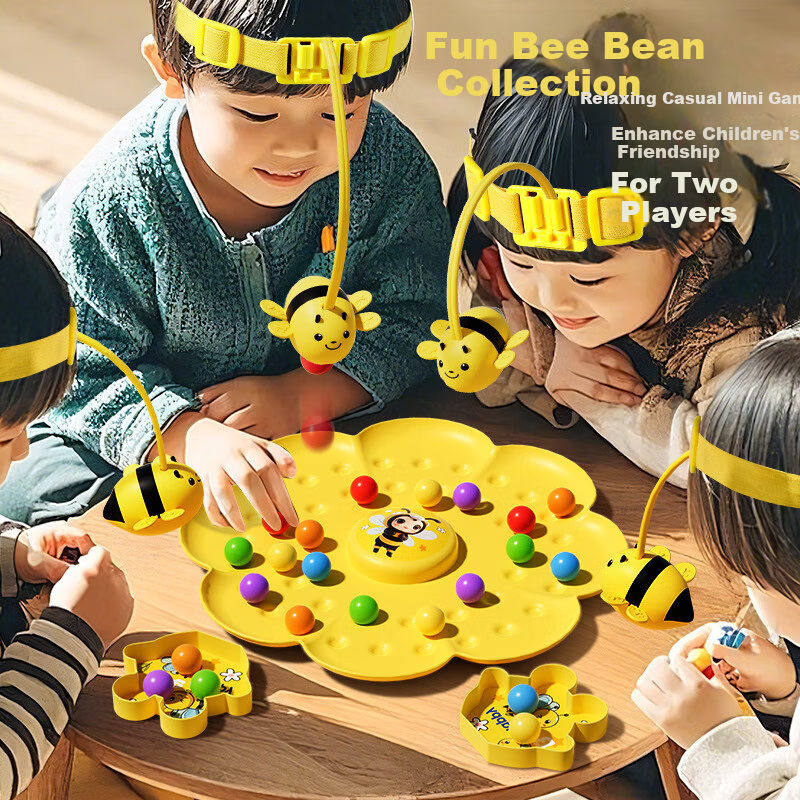 Lankupa Fishing Toy Tabletop Game, Bee Collecting Beads, Magnetic Attraction, Outdoor Portable, Parent-Child Interactive, Children's Gift for Boys