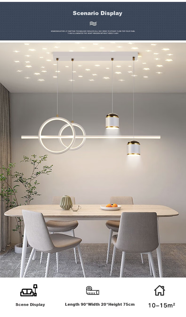 MICOE Full Spectrum Restaurant Pendant Light, LED Moon Creative Simple Nordic Cream Style Zhongshan Lighting Fixture 6