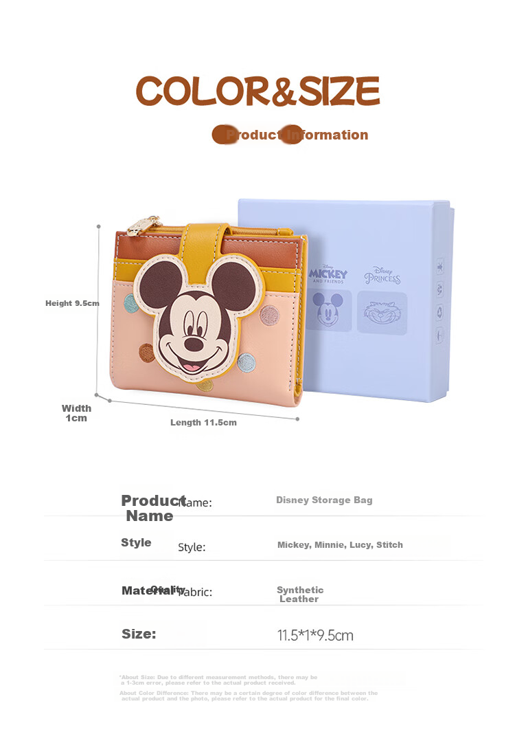 Disney Card Holder, Cute Mini Card Holder for Girls, Coin Purse, Minnie Mouse Birthday Gift for Girls 4