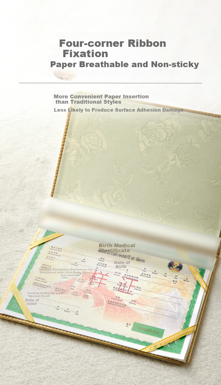 JONEVEE Birth Certificate Protector, Standard Universal, Baby Birth Medical Certificate Cover, Thickened Blue, ZWCS15 6