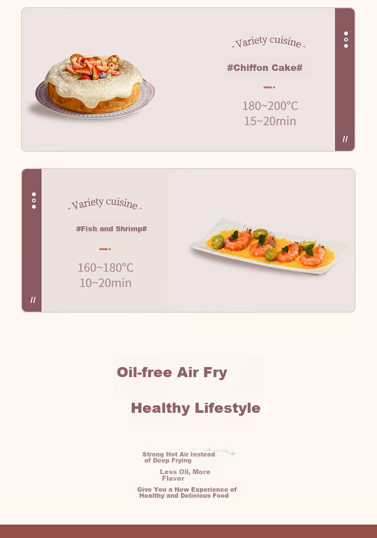 Liven Air Fryer for Home Use, Non-Coated 304 Stainless Steel Frying Basket Inner Pot, 7L Visible Large Capacity Can Roast Whole Chicken, Metal Interior No Need to Flip Food in Oven KZ-J7179 12