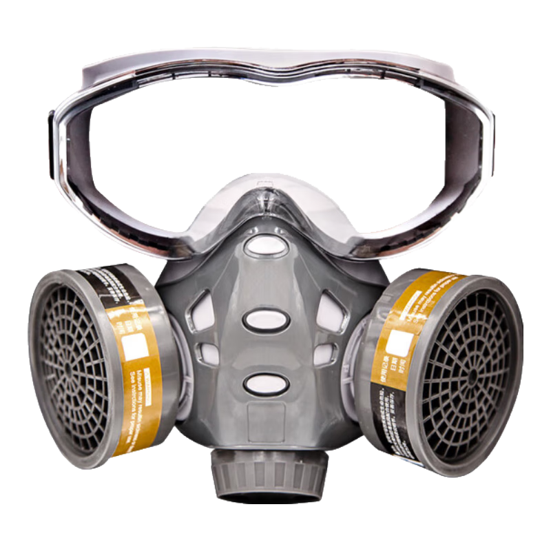 Anshuangli Gas Mask Respirator Dust Mask Heavy-Duty Industrial Dust Formaldehyde Gas-Specific Decontamination Oxygen Mask, 8201 Anti-Poison And Dust + 2 Pieces of Activated Carbon Filter Cotto