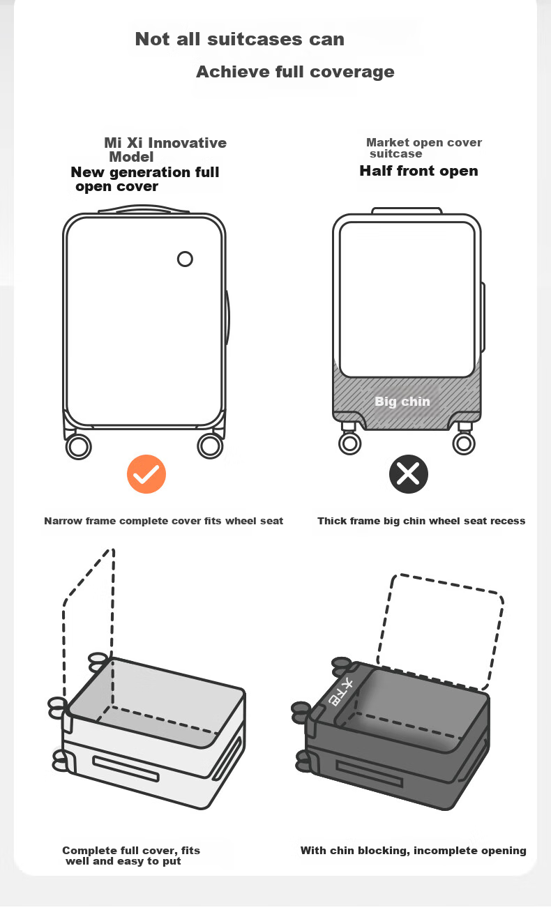 Mixi Front-Opening Aluminum Frame Suitcase, Trolley Case with Password Lock, Large Capacity Luggage for Travel, Carry-On Suitcase for Me 13