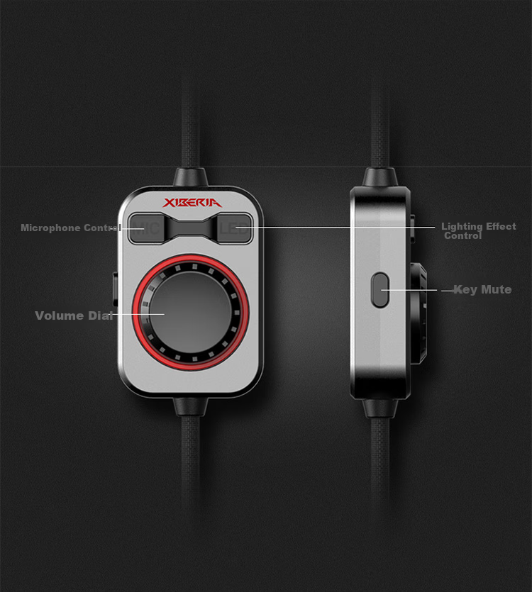 XIBERIA S21 Gaming Headset, Over-Ear Computer 7.1 Sound, Wired Earphones for Mobile Phones, Compatible with Delta Audio [Same As Used by Professionals] 10