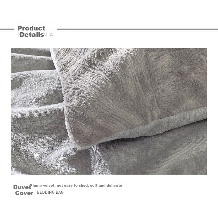FUANNA Flannel Thickened Warm Single Duvet Cover Anti-Static Bedding Double Extra Large 1.8m Bed 10