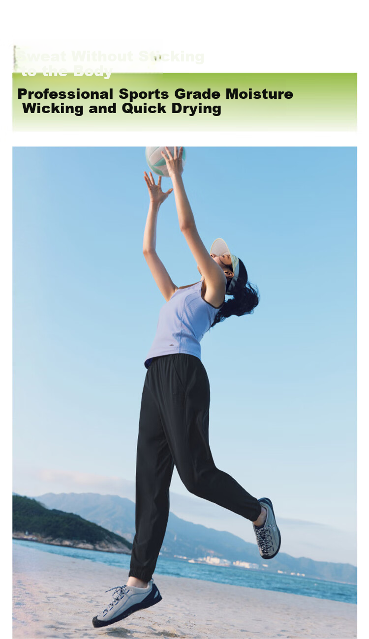 Beneunder Wide-Leg Pants, Casual Trousers for Women, Sports Ice Silk Sun Protection Long Pants, Loose Fit Spring And Summer Soft Support, New Style AL844, Size 25 14