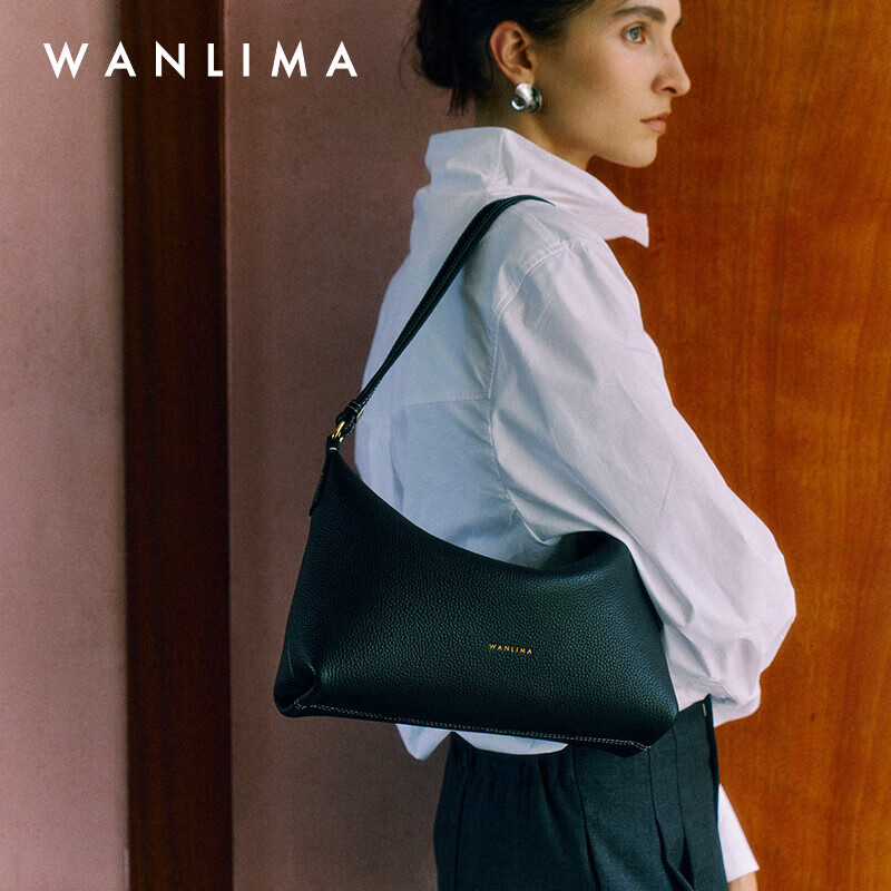 Wanlima New Women's Underarm Bag, Casual Commuter Cowhide Handbag, Fashionable Shoulder Crossbody Bag, Tote Bag, Birthday Gift for Girlfriend