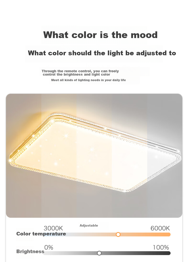 MICOE LED Ceiling Light Luxury Eye-Care Light Source for Living Room Bedroom Dining Room 19