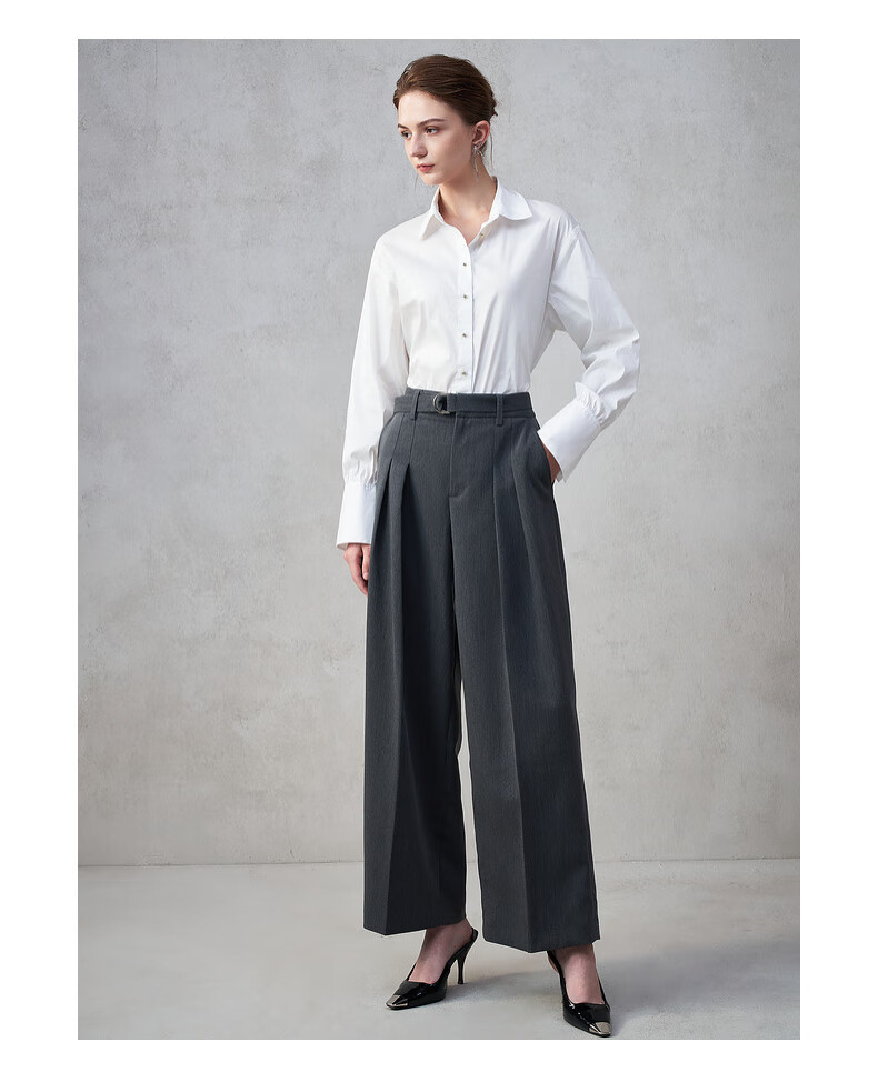 G2000 Wide-Leg Pants with Belt | Women's 2025 Autumn Winter Comfortable Stretch Casual Trousers Mall Edition 10