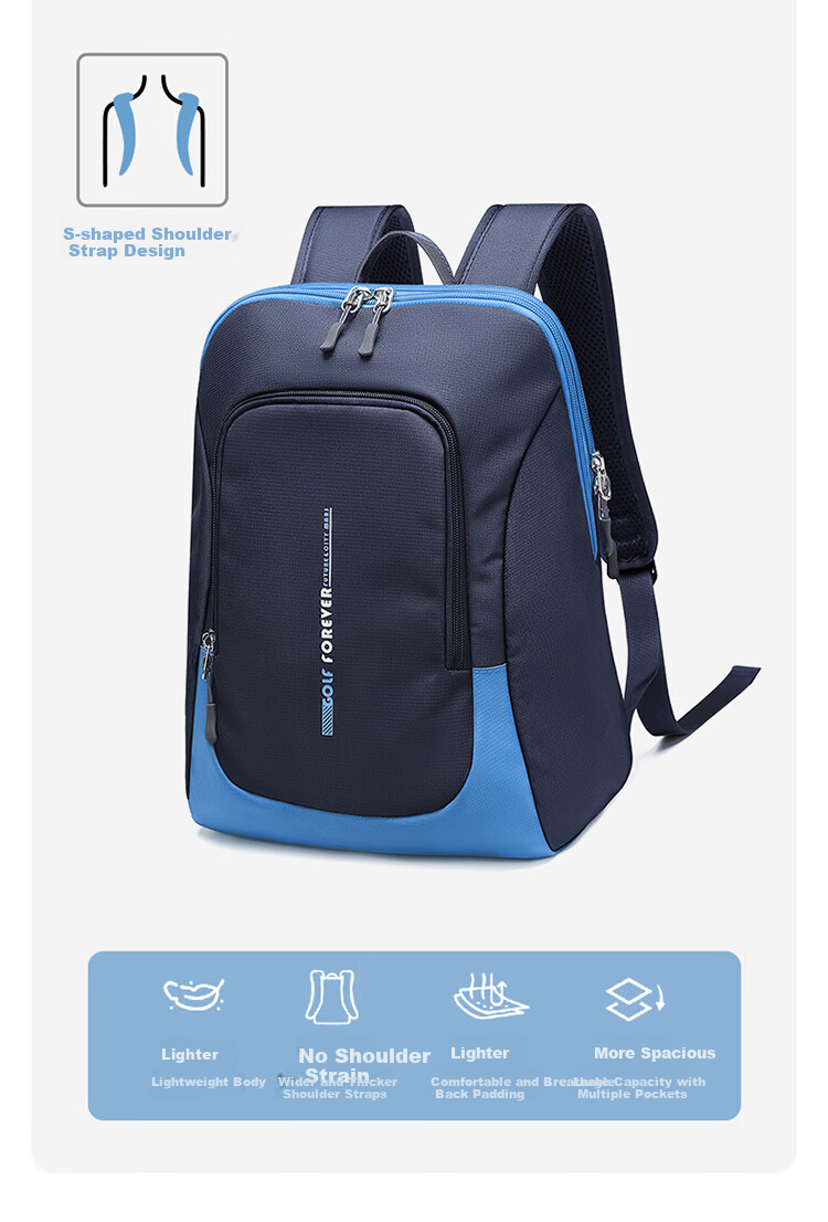 GOLF Backpack for Children's Outdoor Travel, Suitable for Boys And Girls Aged 3-9 Lightweight Sports Backpack with Large Capacity for Students And School Use 3