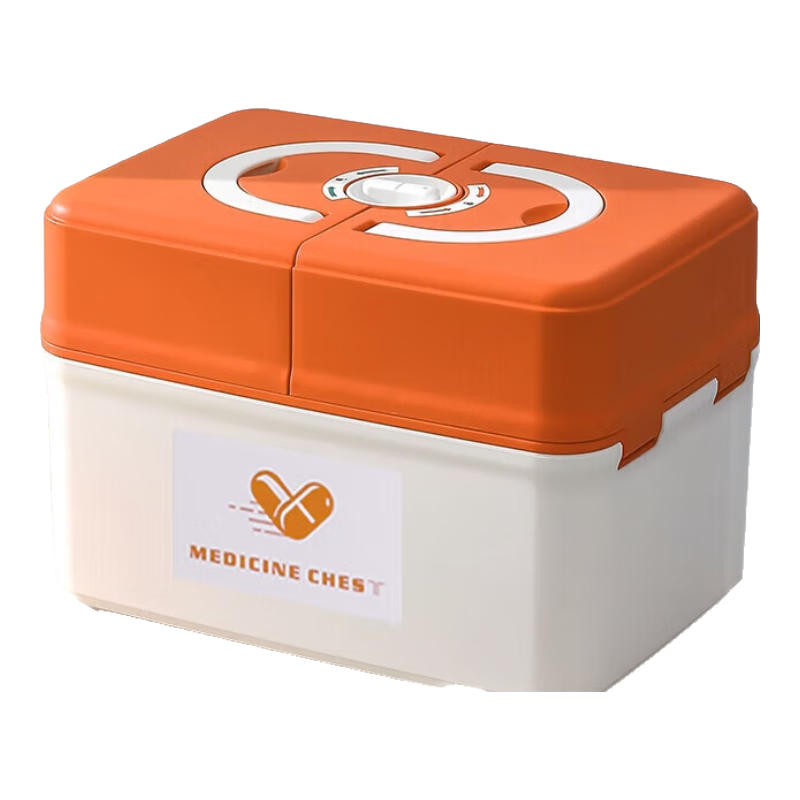 JEKO&JEKO Large Capacity Family Medicine Box, Orange