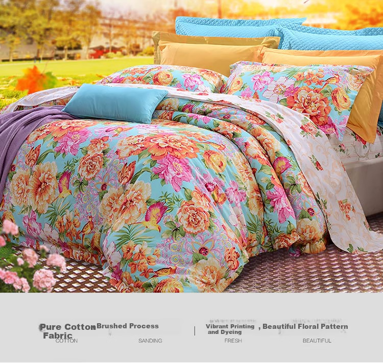 Fuanna Shengzhihua Four-Piece Bedding Set, Full Polyester Double-Sided Brushed, King Size Duvet Cover and Sheet, 230x229cm, Pink 2