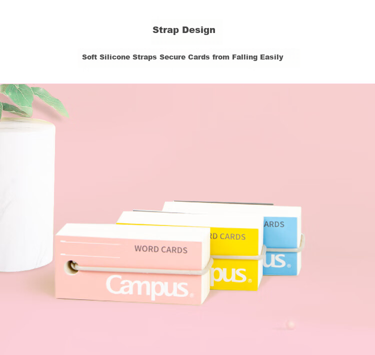 KOKUYO Imported Vocabulary Cards Campus Portable PP Material Cover Blank English Vocabulary Notebook Small Size 85 Sheets 1 Book Yellow TAN-201Y 4