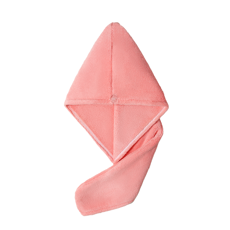 Grace Hair Drying Cap, Soft And Highly Absorbent Thickened Shower Cap, Snowflake Fleece Head Wrap, Quick-Drying Hair Towel for Washing Hair, Lotus Pink