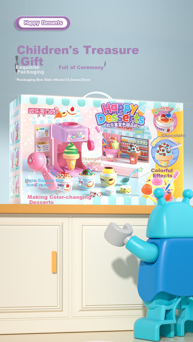 Huanleke C2001 Color Changing Soda Machine Children's DIY Toy Girl's Pretend Play Birthday Gift 10