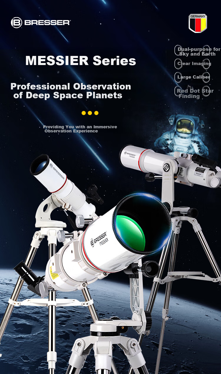 Bresser Astronomical Telescope for Children And Students to Observe Stars And Moon, Professional-Grade Astronomical AR102/660 New Year Gift 1