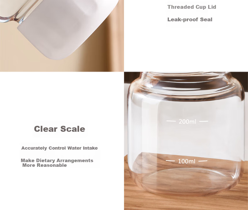 CLITON Chubby Cup Mini Portable Water Bottle with Scale Markings for Soy Milk, Coffee, Breakfast, And Milk Powder 9