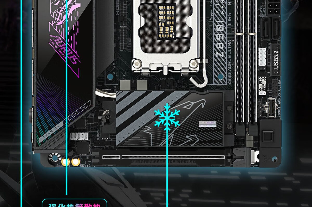 GIGABYTE Ultra-Durable Z890 UD DDR5 Motherboard, Supports Intel CPU Ultra 265K 285K 270K PLUS LGA 1851 13