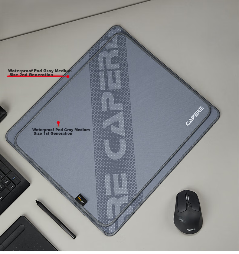 CAPERE Waterproof Nylon Mouse Pad, Cordura Coarse Surface Neutral Pad, Computer Accessory Gaming Mat, [Zhuifeng] Black 350x250x3mm Nylon Pad 13