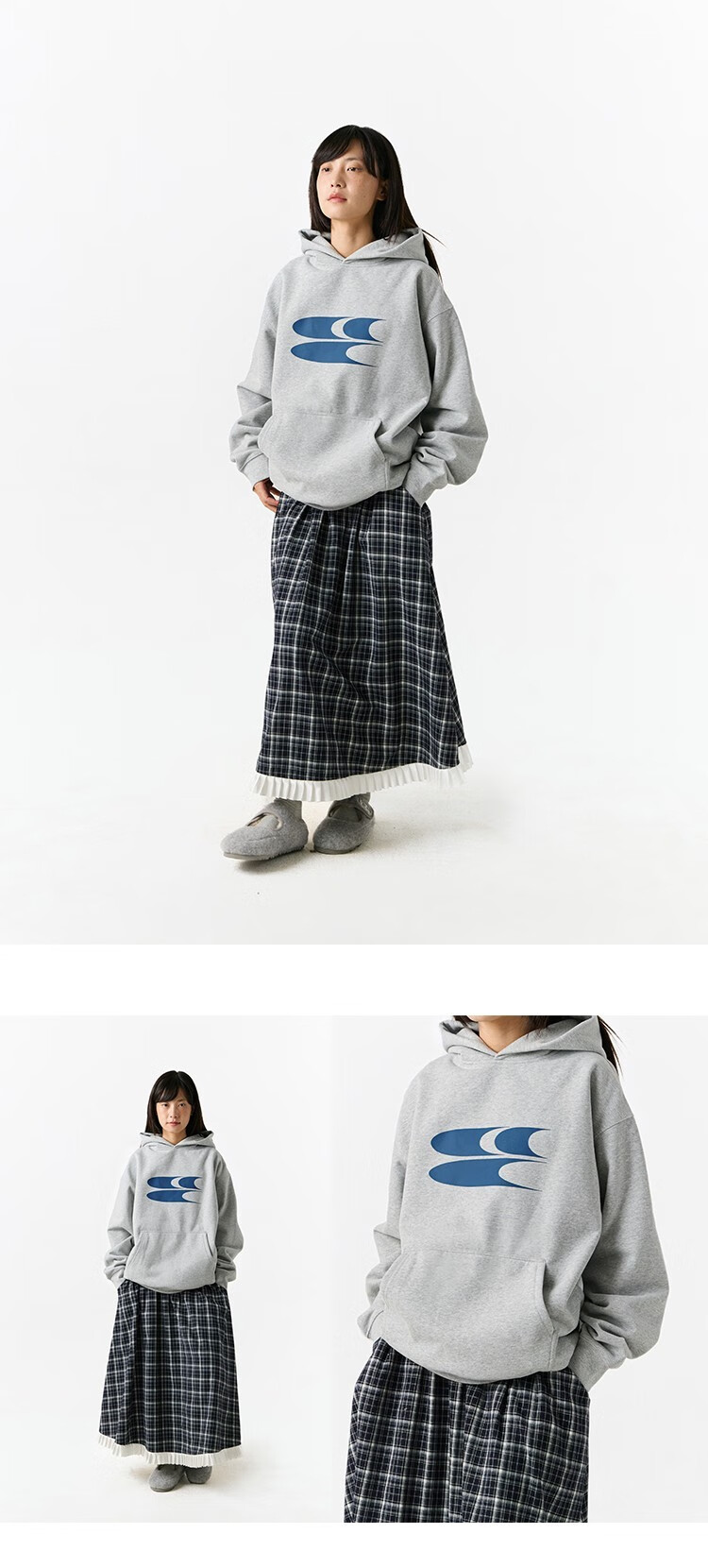 CryingCenter Logo Print New Style Fleece-Lined Thickened Xinjiang Cotton Hoodie Dark Green L 16