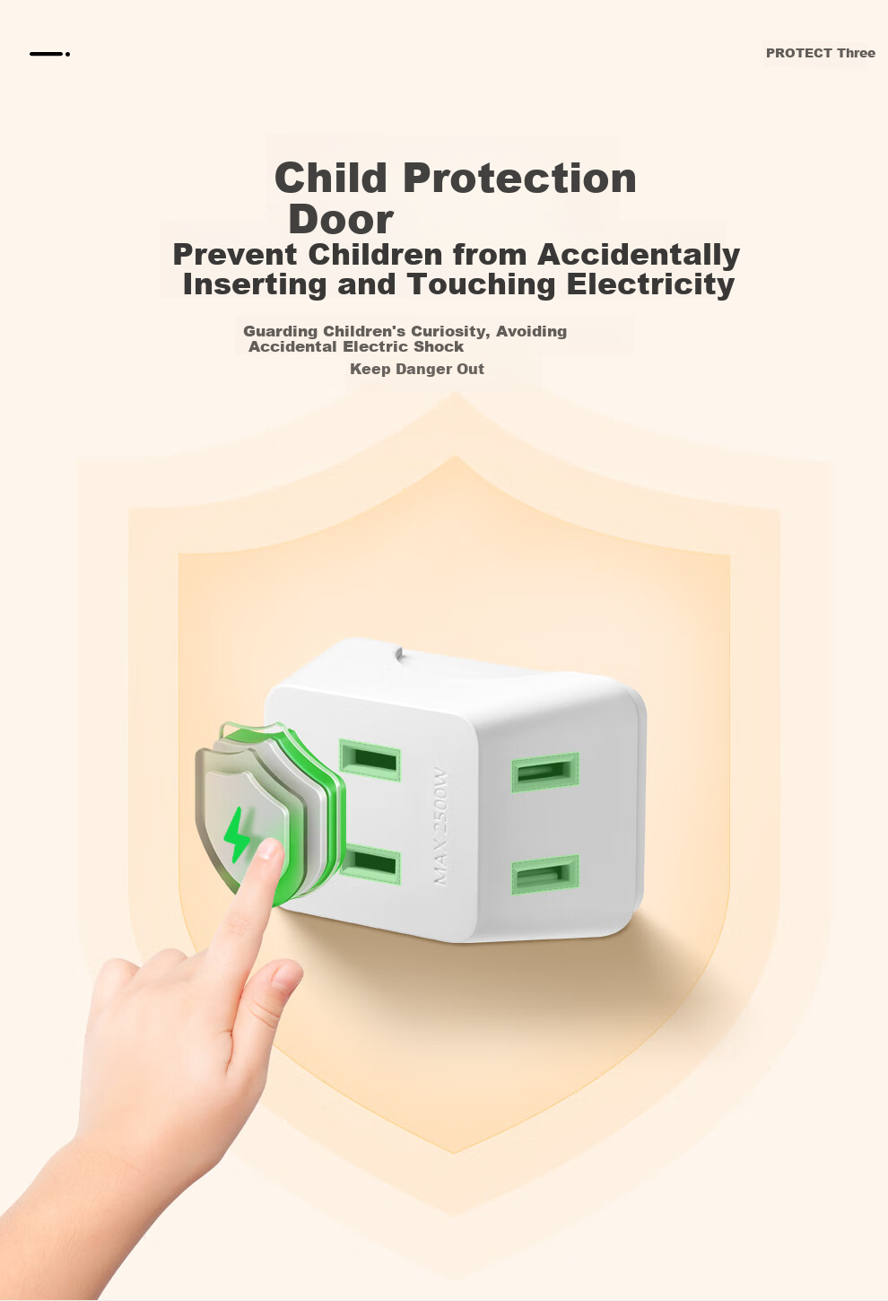 NVCleishidiangong Socket Adapter Plug, Multi-Outlet Converter, Uncontrolled One-To Two-Flat Hole Converter, EP435C 9