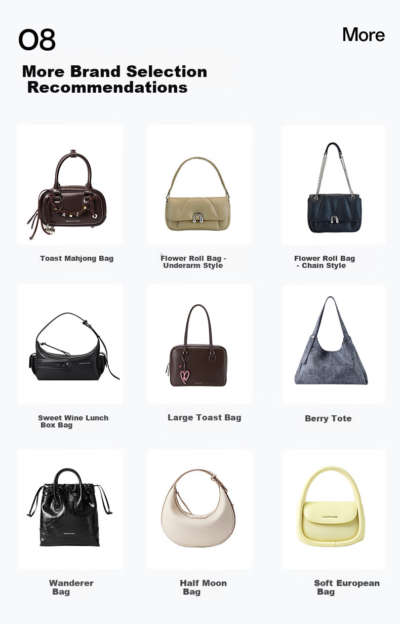 AMAZING SONG Women's Handbag, Flower Roll Bag, Medium Size, Top-Grain Sheepskin, Shoulder Crossbody Bag, Original Practical Handbag, High-End Niche Gift 13