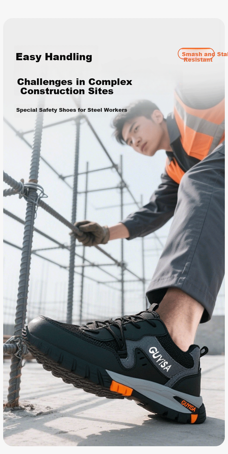 Weierdun Safety Shoes for Men, Anti-Smashing And Puncture-Resistant, 10KV Insulated Work Site Electrician Power Grid Safety Shoes 1109SKV Size 41 3