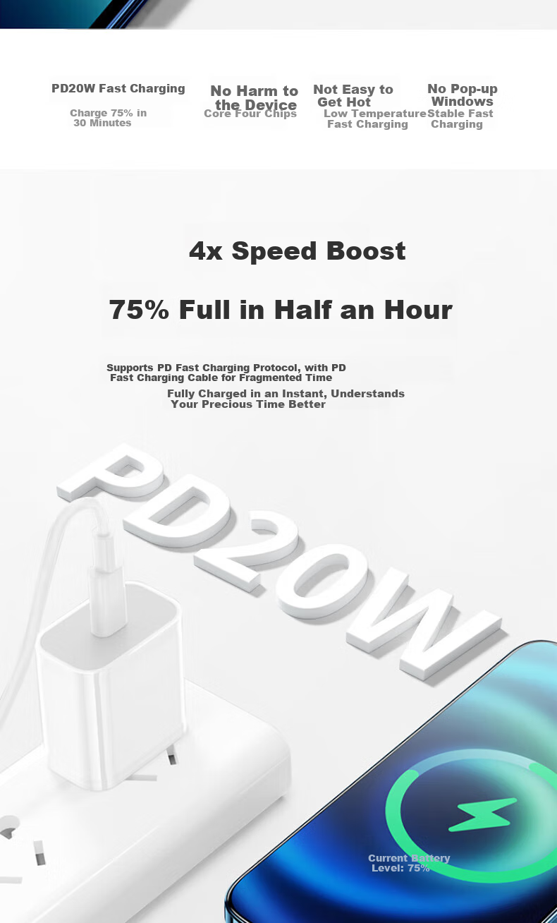 KOVL Compatible with Apple 18/17/16/15/14 Charging Head, PD30W Fast Charging GaN Charger for Apple IPhone 16 Pro/15/14 Pro Max/iPad, Smartphones And Tablets 4