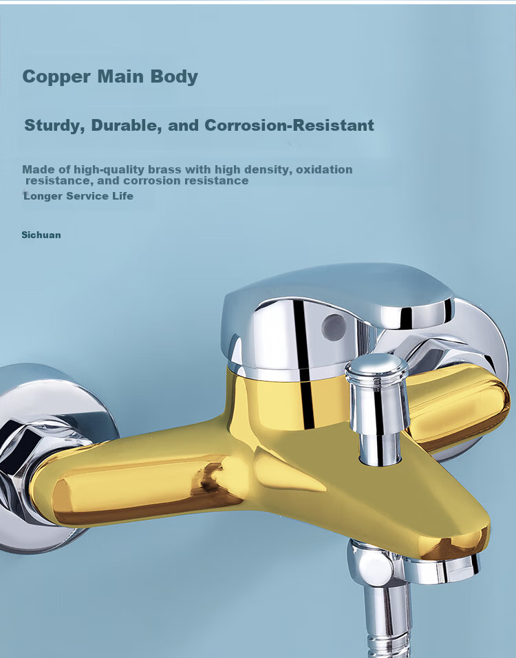Larsd Shower Faucet Mixer Valve Set, Bathtub Mixer Tap Set, Bathroom Hot And Cold Shower Switch LD5003T 9