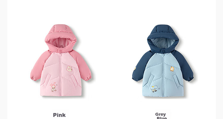 BALABALA Children's down Jacket, Girls' Winter Thickened Coat, Warm Baby Outerwear, Nordic Style Baby Girl 15