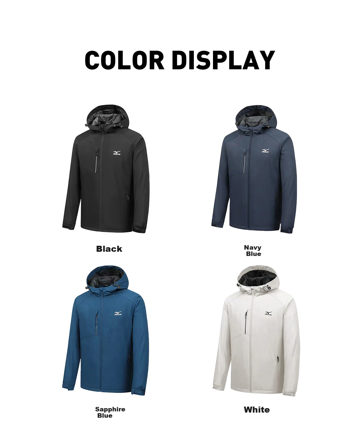 Mizuno Outdoor Jacket for Men And Women, Windproof Couple's Coat, Hiking Wear 1