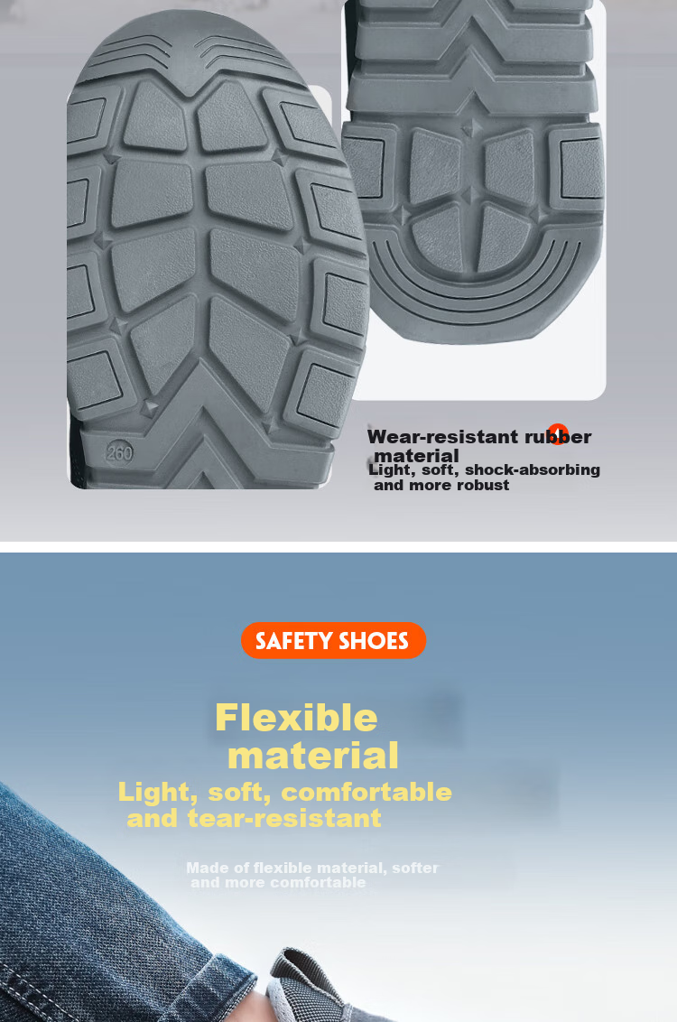 Jingtu Welding Safety Shoes for Men, Summer Breathable Steel Toe Cap Anti-Puncture Spark-Proof Work Shoes 3005 Size 42 8