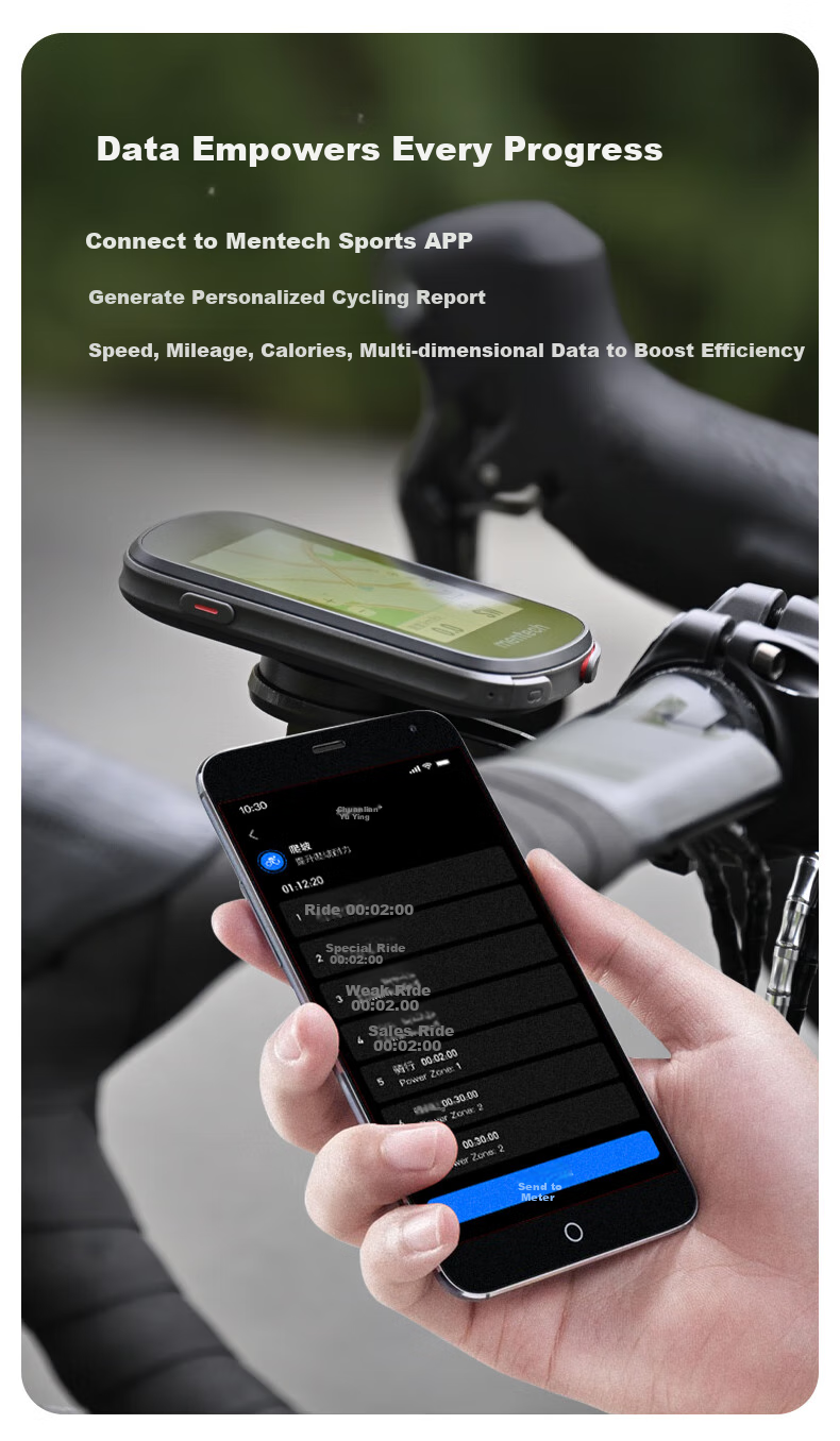 Mentech Avant500 Mountain And Road Bike Computer with GPS Smart Wireless Cycling Navigation, Gray 14