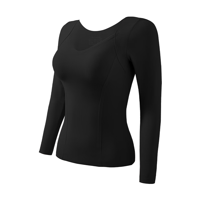 Herbal Original Thermal Autumn Shirt for Women with Chest Pad, Skin-Friendly Base Layer, Double-Sided Brushed Heat-Generating Long Sleeve Top for Fall and Winter