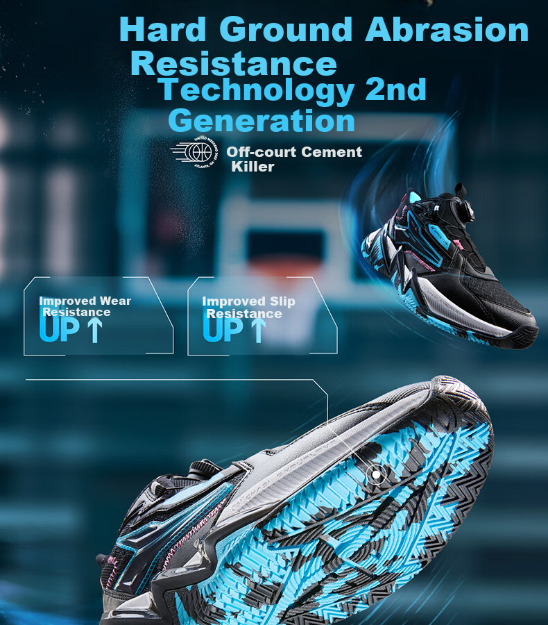361° Kids' Sports Shoes 2025 Autumn Teenagers' Hard Court Wear-resistant Rapid Elastic Anti-twist Basketball Shoes Black Size 37 6
