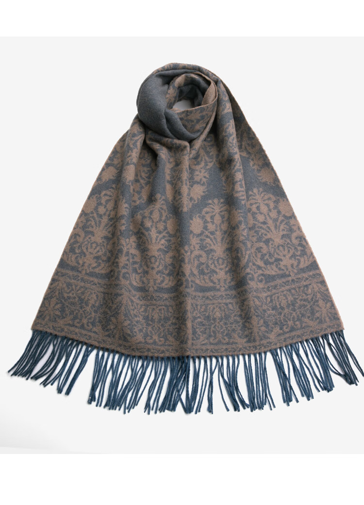 Hengyuanxiang 100% Pure Wool Shawl Women's Autumn Winter Scarf Mom's Birthday New Year Gift Qi Ji Red 8