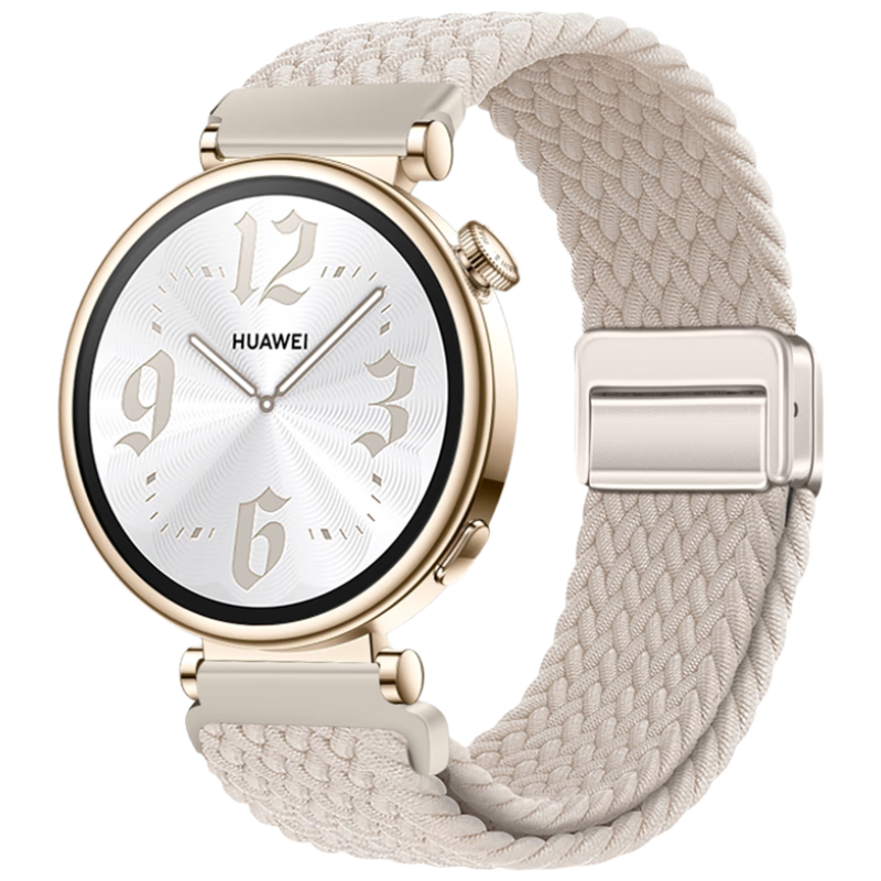 Watchbond Compatible with Huawei Watch GT5/GT6 Strap, Suitable for Watch5/GT5Pro/GT4 Women's Models, 41mm Braided Loop Magnetic Buckle Wristband, Watch5 Sports 18mm Breathable for Wome