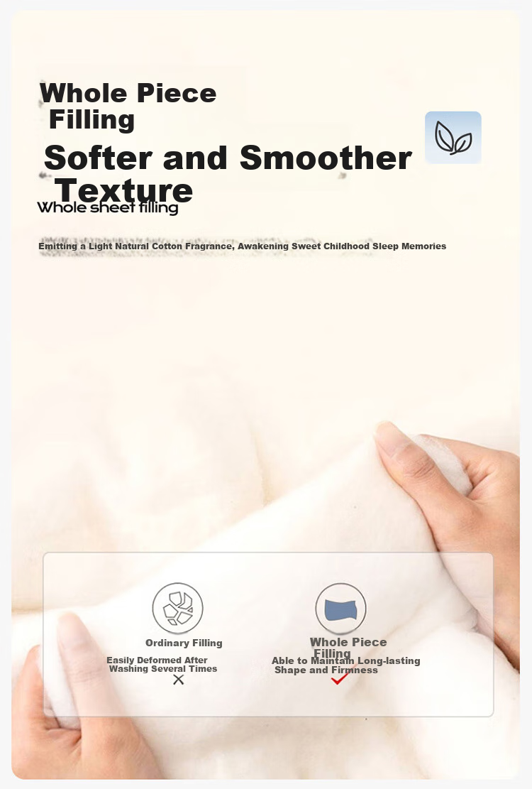 MUJI [Inside and Outside 100% Cotton] Class A 100% Xinjiang Cotton Quilt Pure Cotton Air Conditioning Quilt Summer Quilt Core 200*230cm 7