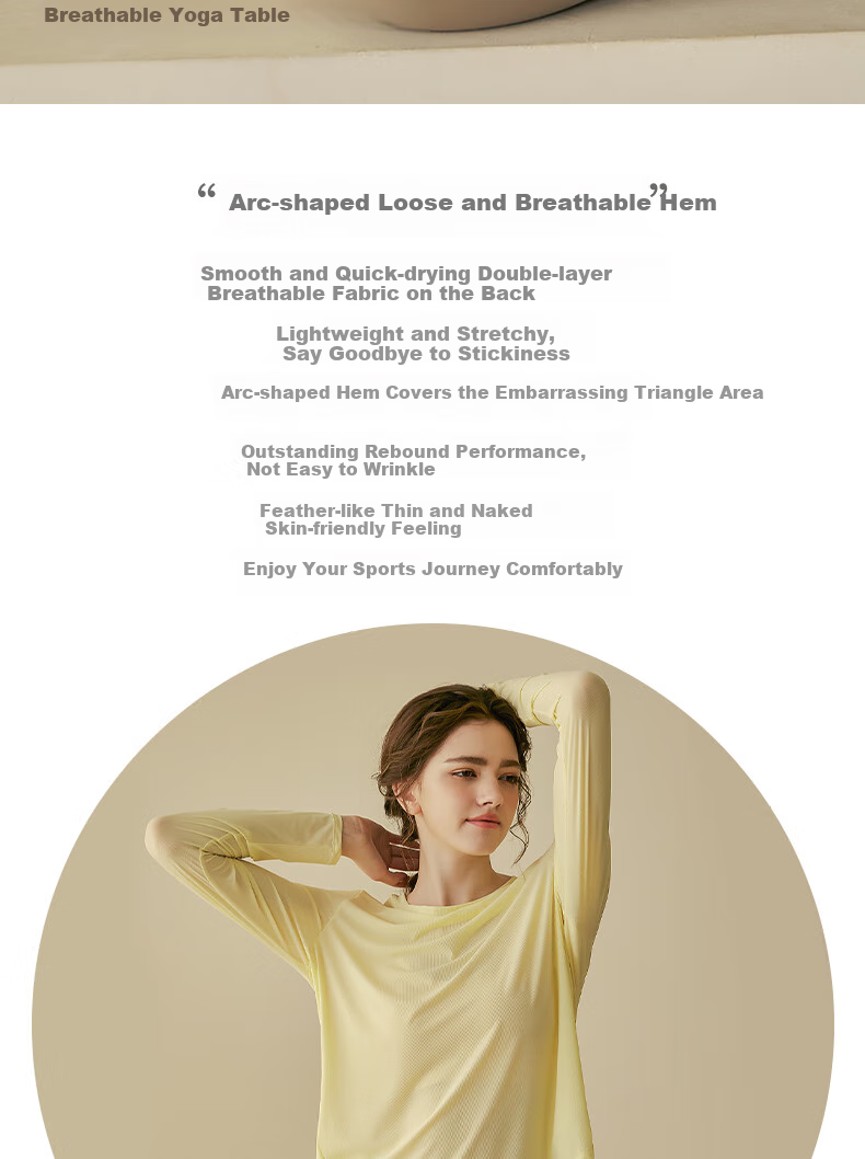XUEXIMAN Yoga Wear for Women, Loose-Fitting Breathable Sports Top, Running Quick-Dry Training Long-Sleeve T-Shirt, Fitness Clothing Top, Autumn And Winter 2