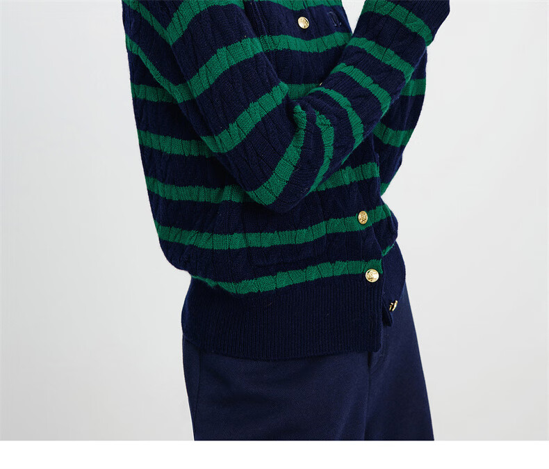 Navikail [Celebrity Style] Italy Small Sailboat Women's 25 New Full Wool Knit Cardigan Jacket 2334095501 6