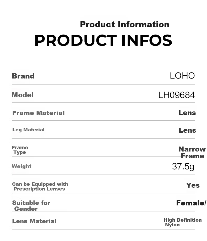 LOHO New Cat-Eye Sunglasses for Women, Small Frame GM Sunglasses, Retro Fashion DADA UV Protection Glasses for Me 8