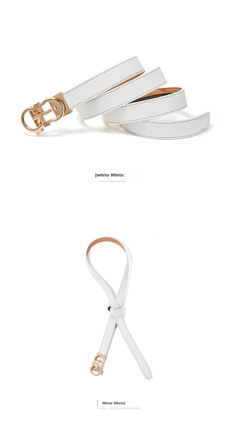 TUCANO Women's Leather Belt with Automatic Buckle, Versatile Fashion Waist Belt, Practical Birthday Gift for Women on May 20 7