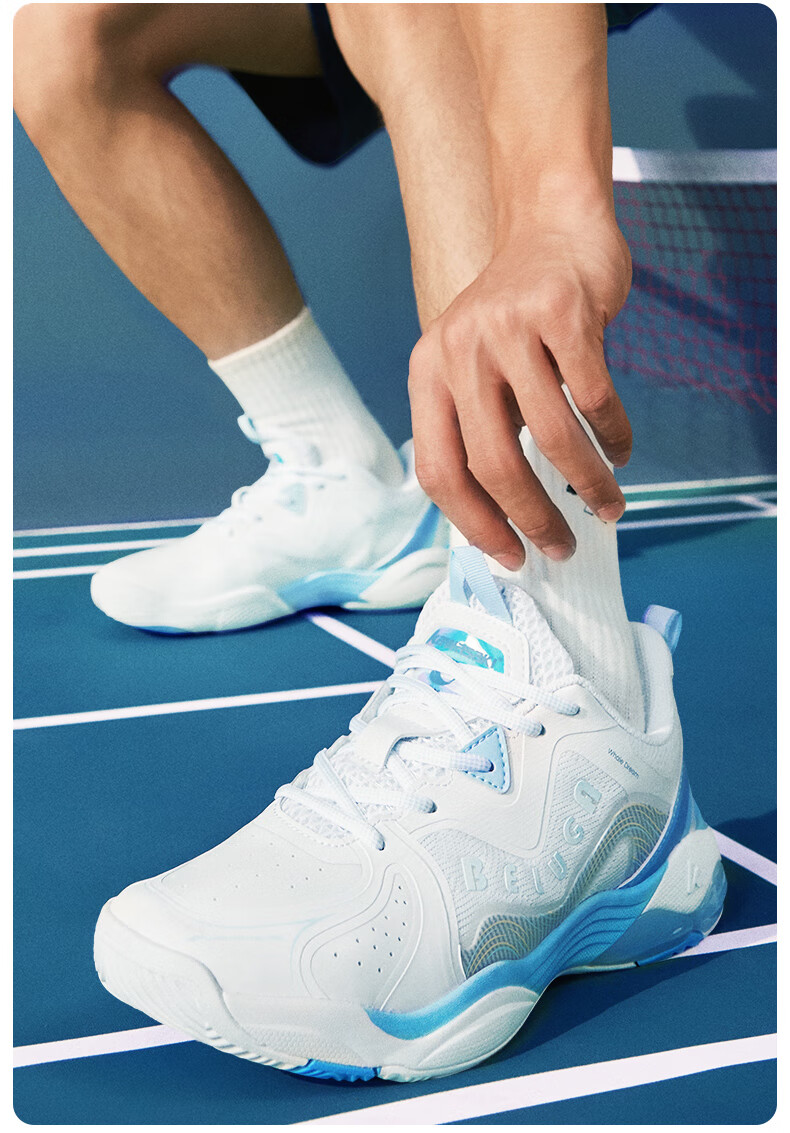 KAWASAKI Badminton Shoes Unisex Shock Absorption Wear-Resistant Non-Slip Professional Sports Shoes Whale Dream Pro Dolphin Blue Size 42 4