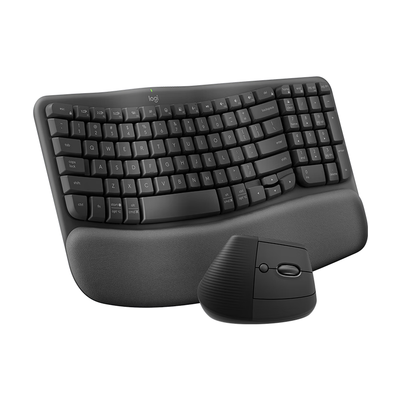 Logitech Wave Combo Wireless Ergonomic Keyboard and Mouse Set Vertical Mouse Wireless Bluetooth Mouse Office Keyboard Wireless Keyboard Bluetooth Keyboard Black