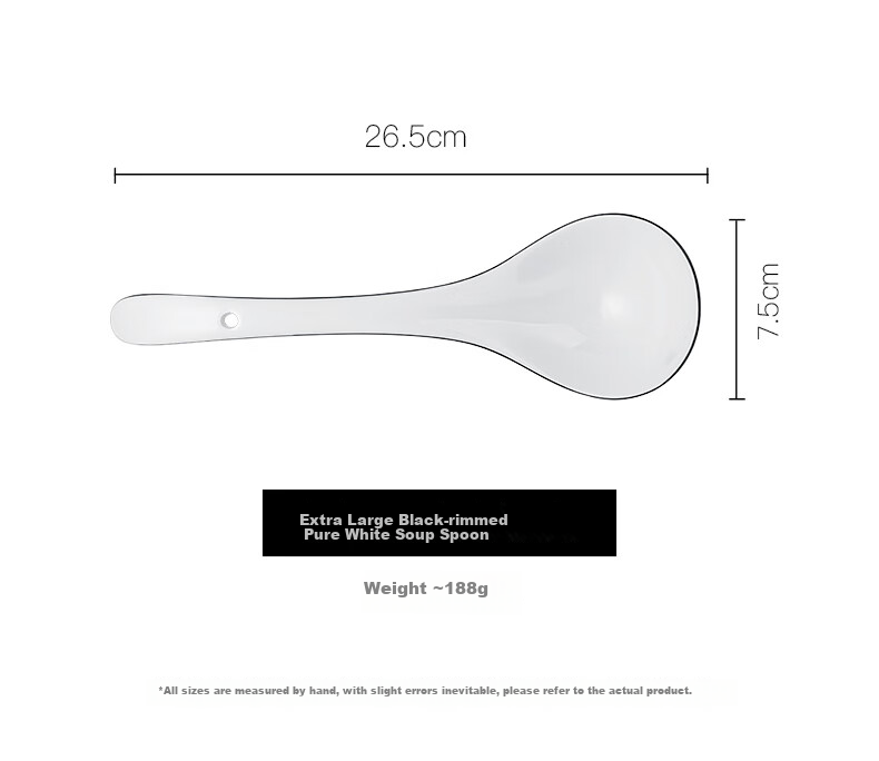 Youlaifu Ceramic Large Soup Ladle, Rice Spoon, Individual Serving Spoon, Hot Pot And Casserole Spoon, Porridge Spoon, Soup Ladle, Tablespoon, Extra Large Size 10