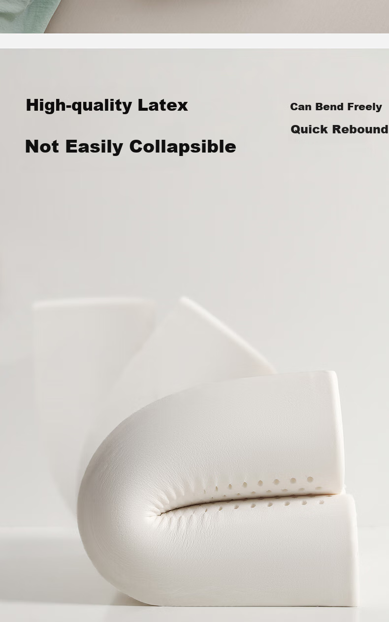 HLA Class A Latex Neck Support Pillow Memory Foam Pillow Core Premium Rubber Sleep Aid Soft Elastic Comfortable Pressure Relief Cervical Pillow 4