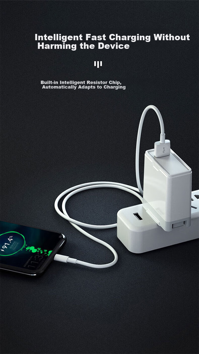 OKSJ Fast Charging Cable for Apple, Compatible with IPhone 14/13/12 Pro Max/Plus, PD20W Type-C to Lightning, 2 Meters Long 6