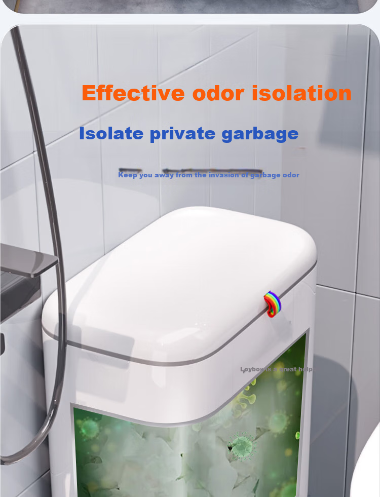 Jiabangshou Wall-Mounted Bathroom Trash Can, 8.8L Capacity, with Lid, Large Size, Suitable for Kitchen Cabinet, Hanging in Bathroom And Toilet 7